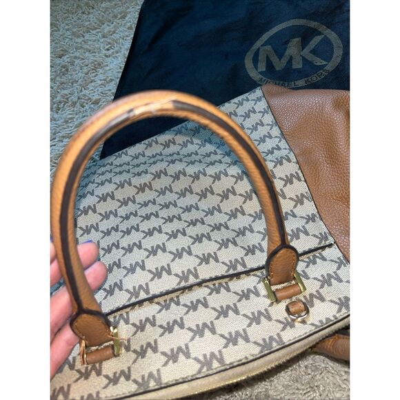 Michael Kors Nolita Satchel in the signature "MK" pattern Medium - Picture 13 of 15